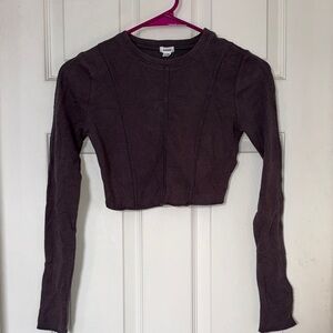 Garage Long Sleeve Crop Top